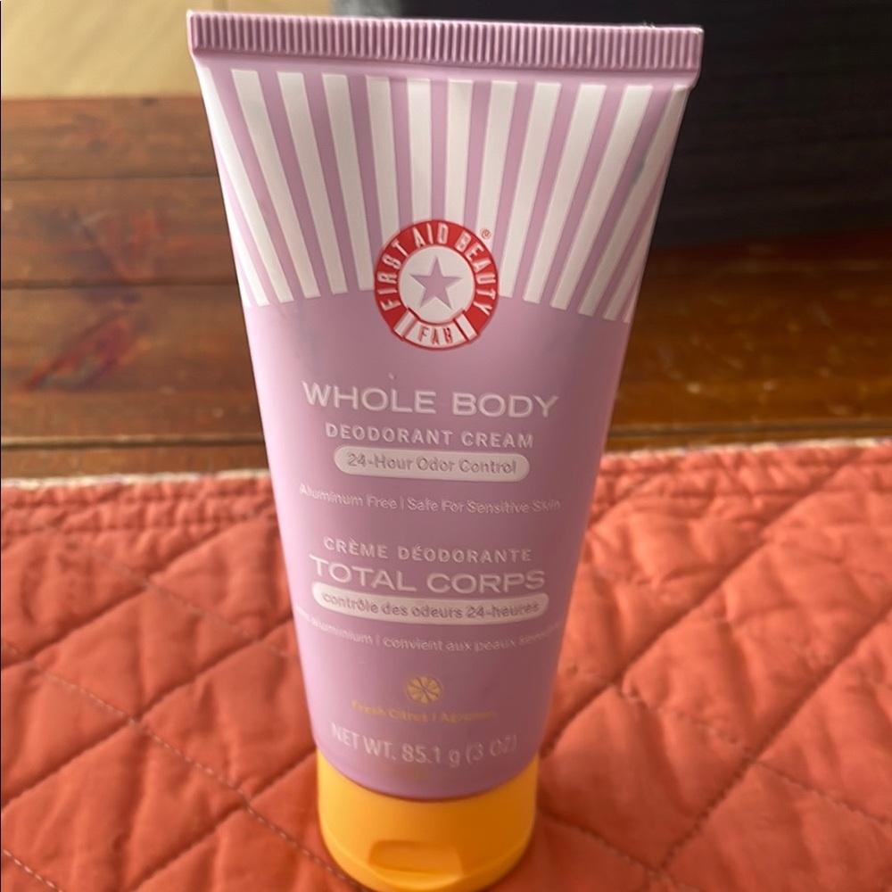 First Aid Beauty Bath & Body Cream Purple and Orange